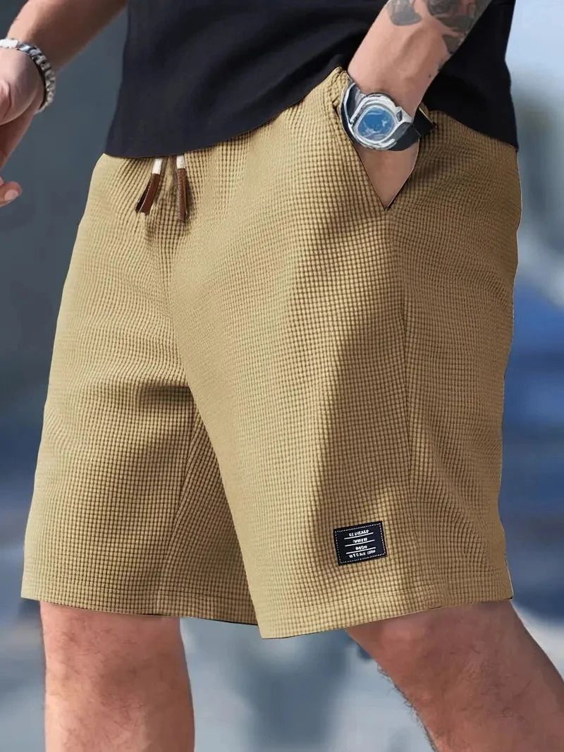 FABRIPPLE Men’s Khakhi Slim Fit Shorts for Summer - Image 1